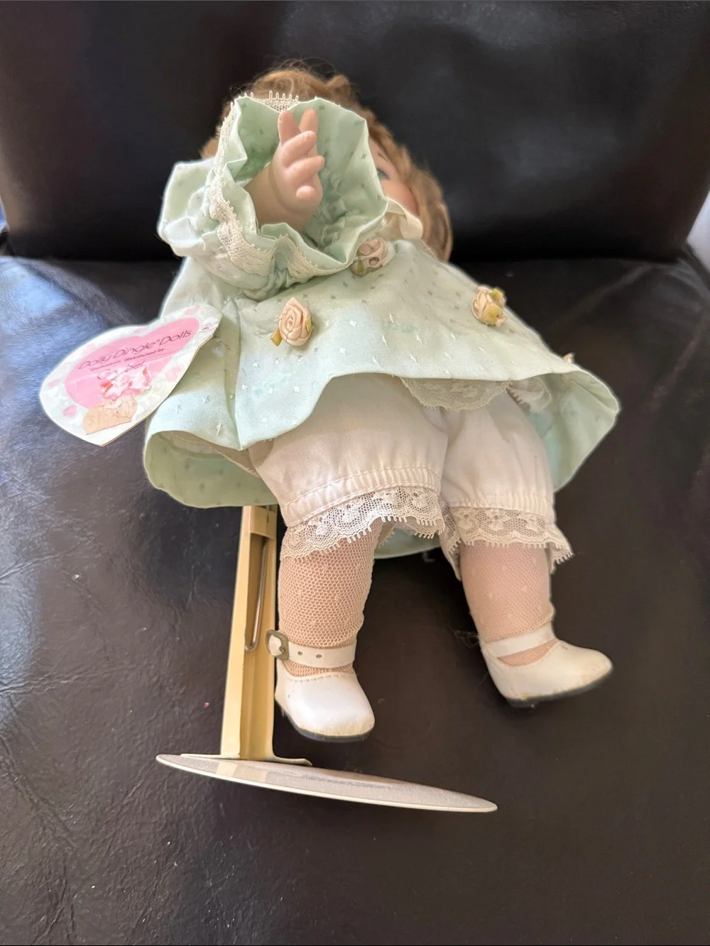 Goebel Collector Porcelain Doll Dolly Dingle Musical with Tag & a Stand 1989